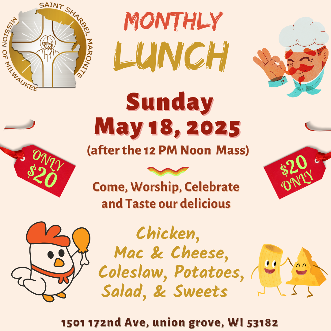 Saint Sharbel brunch May 2025 flyer