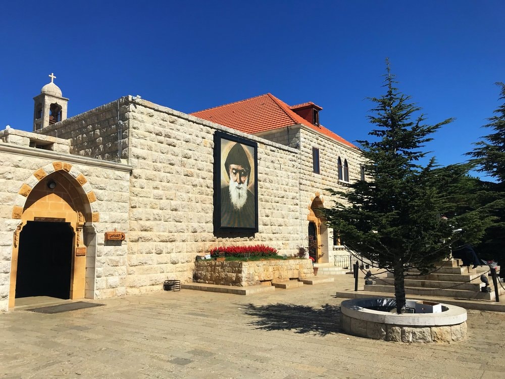 The entrance to the Monastery of Saint Maron leading to the tomb of Saint Sharbel